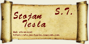 Stojan Tesla vizit kartica